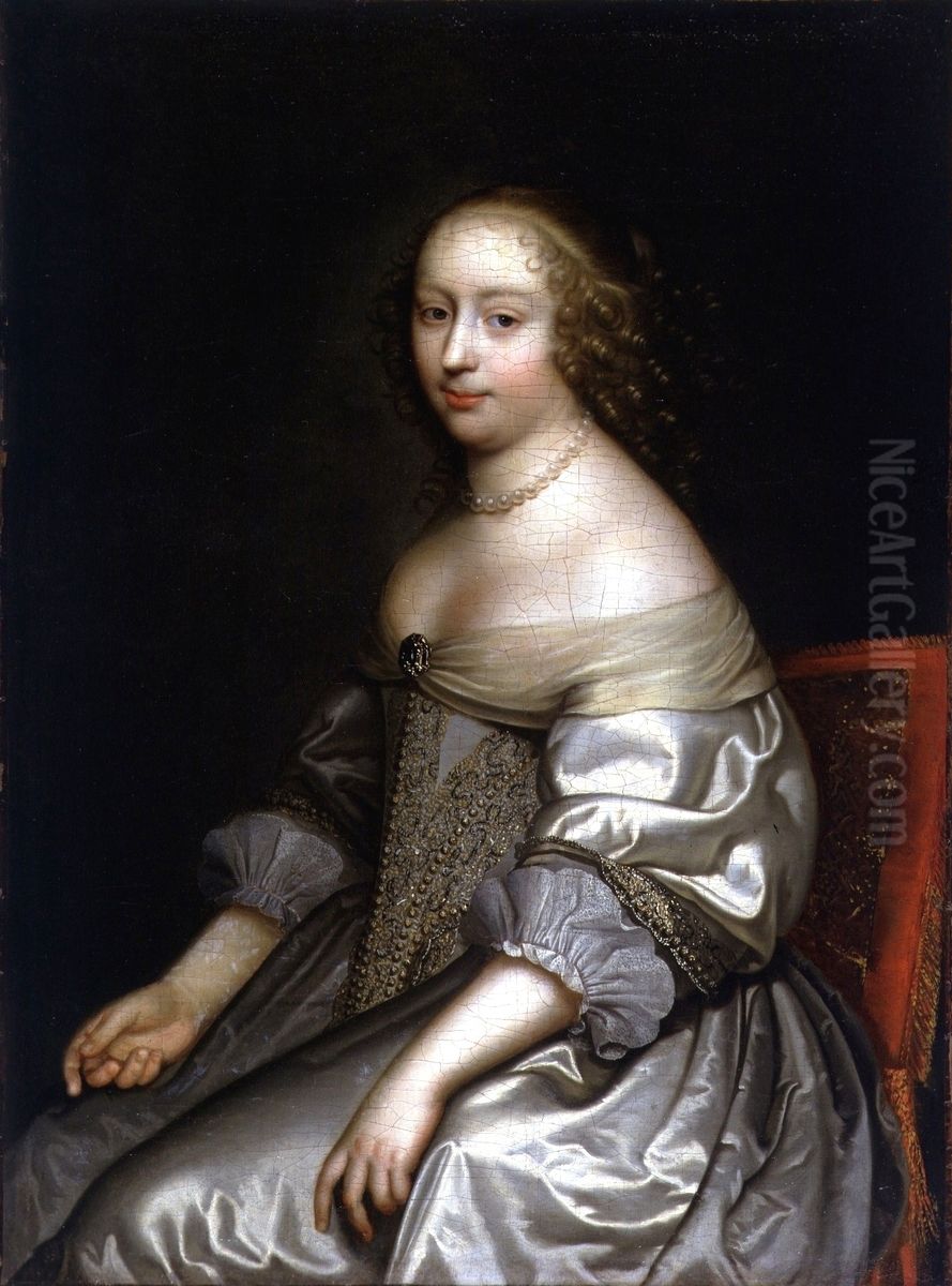 Portrait of Marie Jeanne Baptiste of Savoy Oil Painting by Henri and Charles Beaubrun