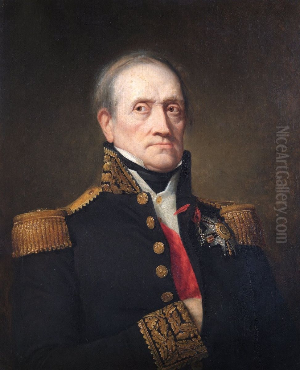 Marshal Nicolas Jean de Dieu Soult Duc de Dalmatie Oil Painting by George Peter Alexander Healy