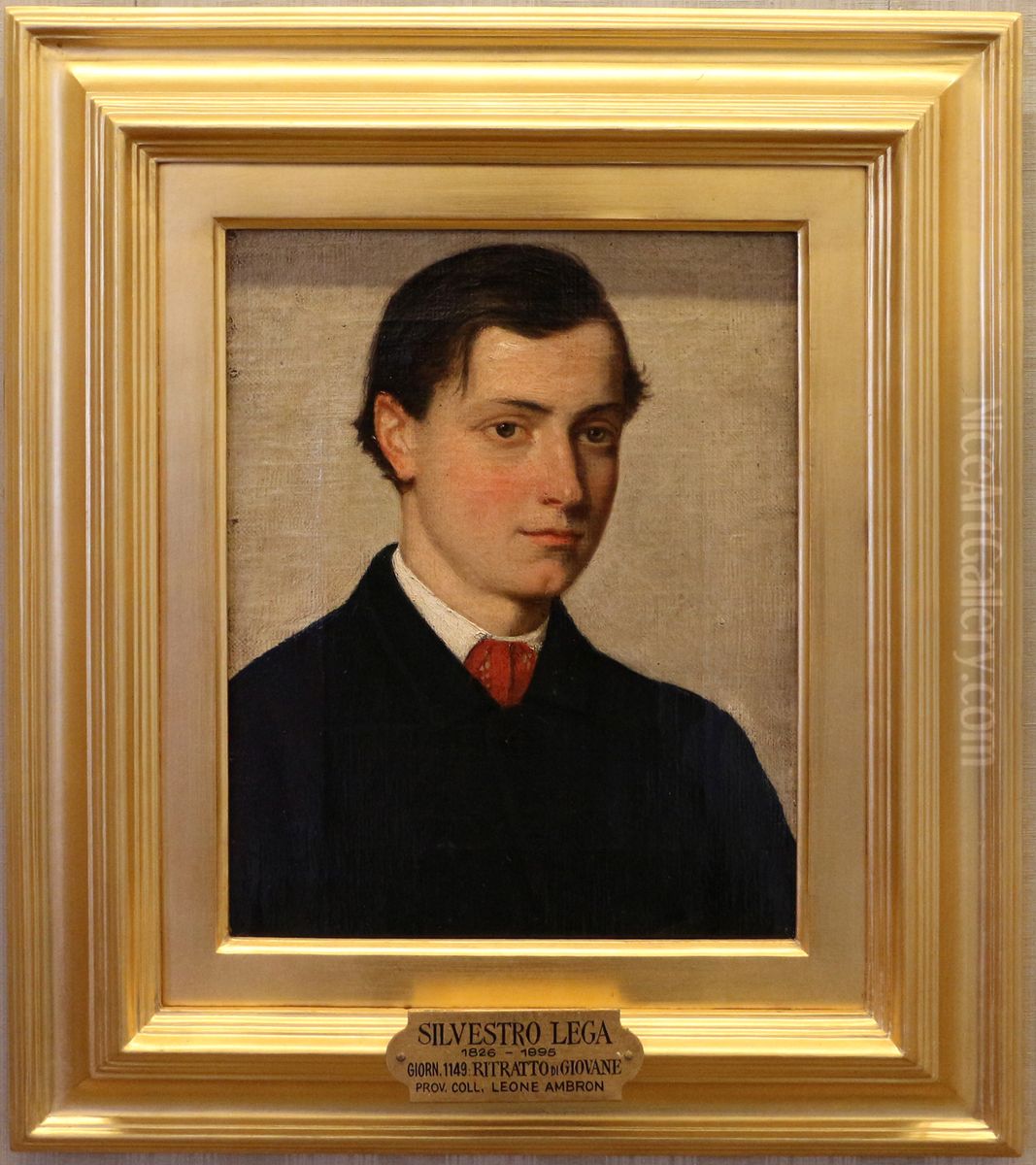 Ritratto di giovane Oil Painting by Silvestro Lega