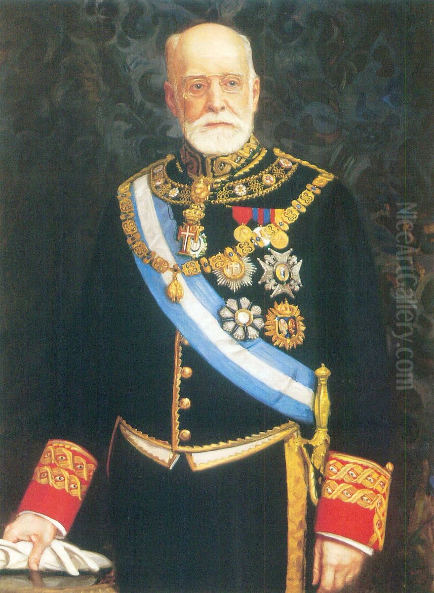 Alejandro Groizard y Gomez de la Serna Oil Painting by Leandro Oroz Lacalle