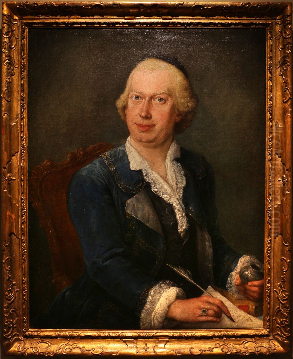 Portrait of Giuseppe Chiribiri (Cherubini) Oil Painting by Alessandro Longhi