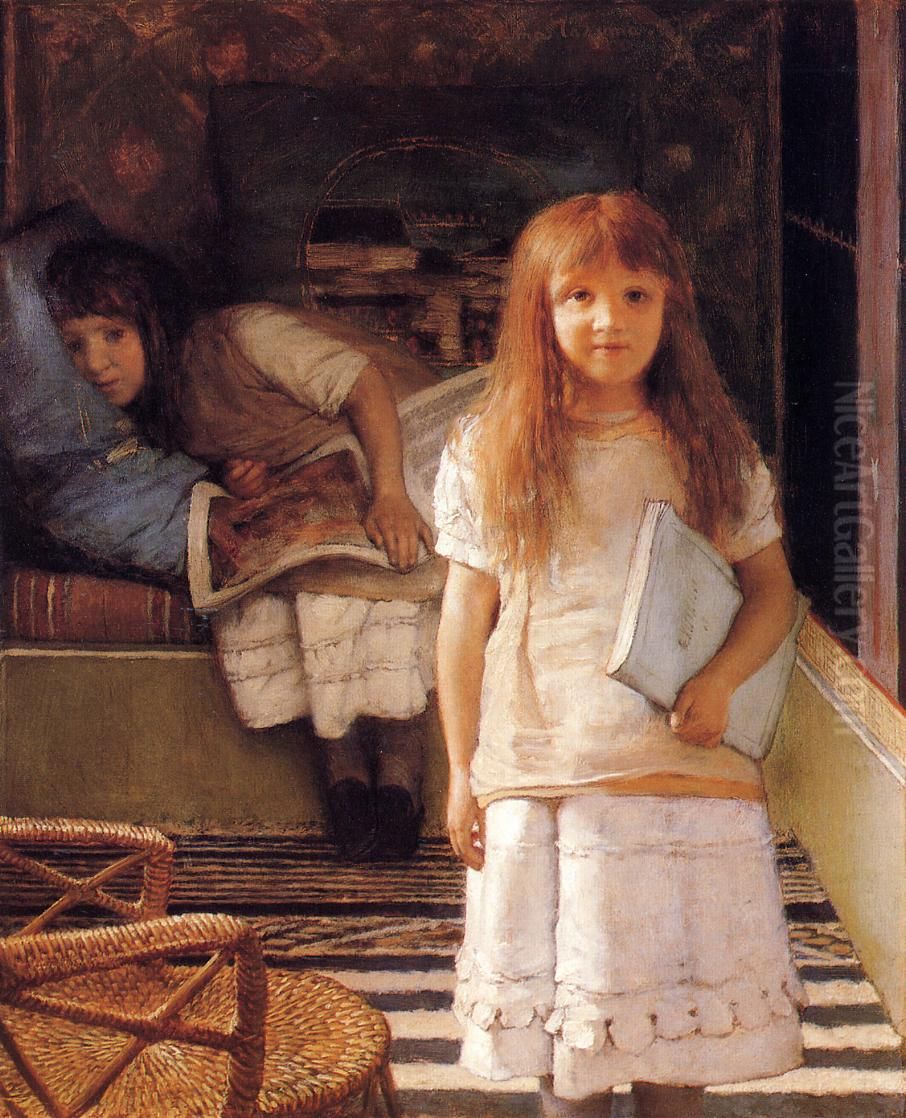 This is Our Corner Oil Painting by Lawrence Alma-Tadema