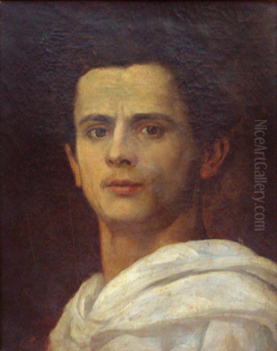 Self-portrait Oil Painting by Jose Ferraz De Almeida Junior
