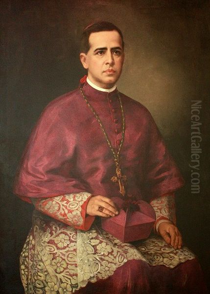 Retrato do Cardeal Arcoverde Oil Painting by Jose Ferraz De Almeida Junior