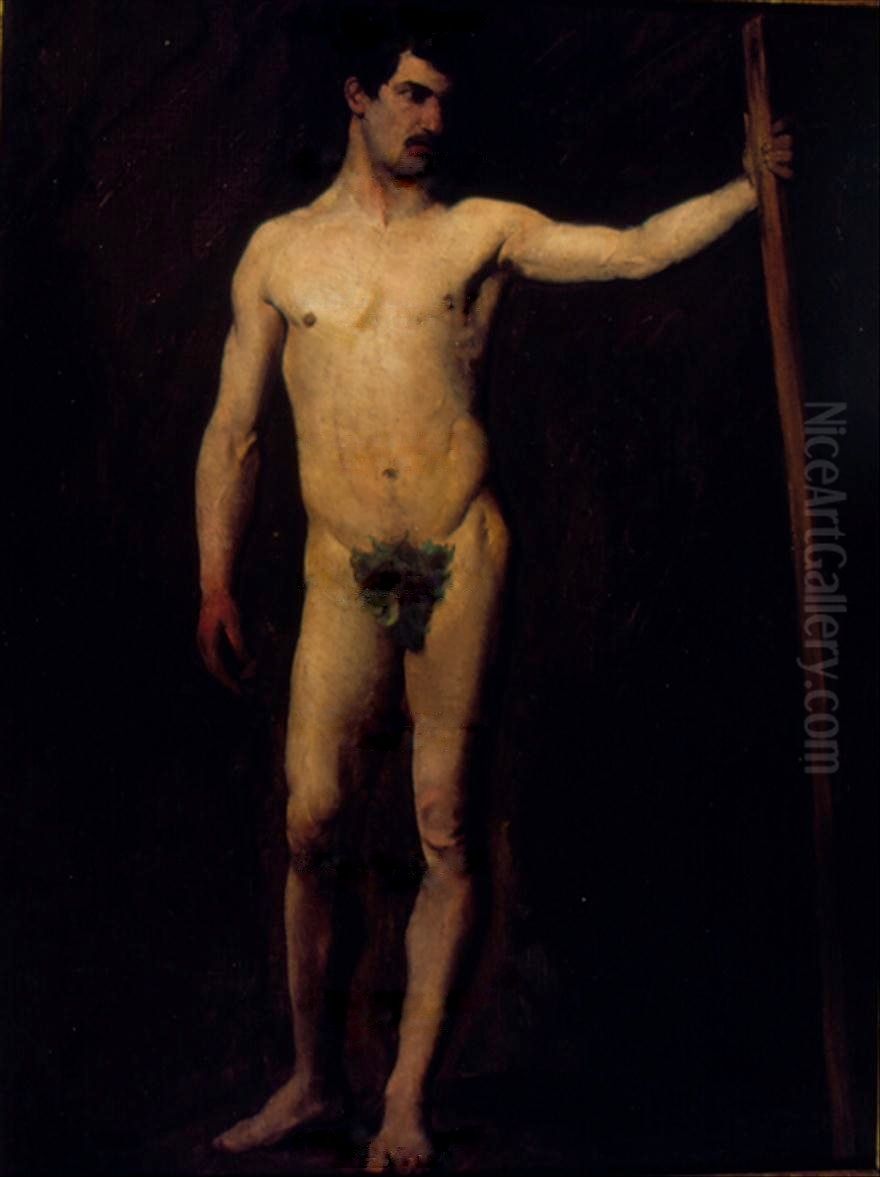 Estudo de nu Oil Painting by Jose Ferraz De Almeida Junior