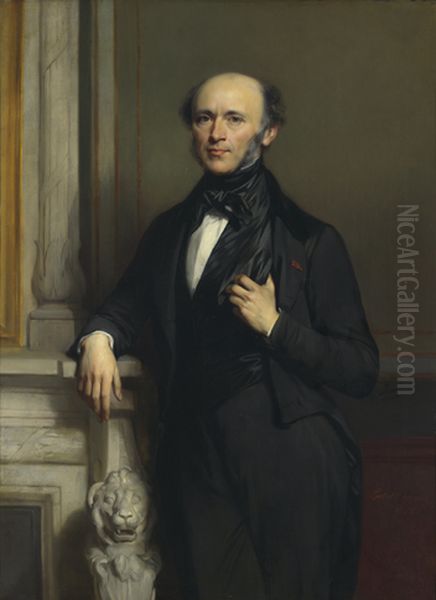 Portrait of Joseph-Gustave Allard (1803-1869) Oil Painting by Egide Charles Gustave Wappers