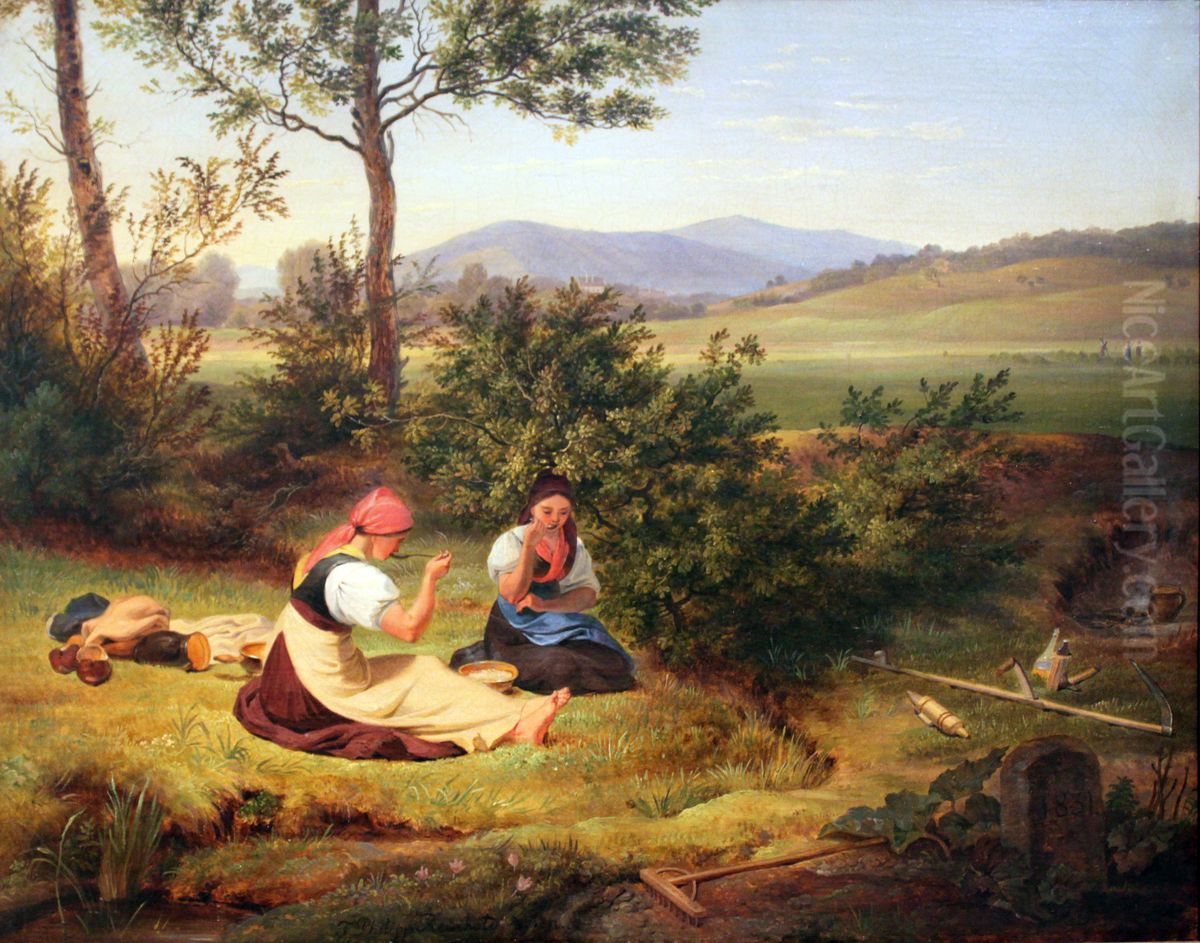 Mittagsrast Oil Painting by Friedrich Philipp Reinhold