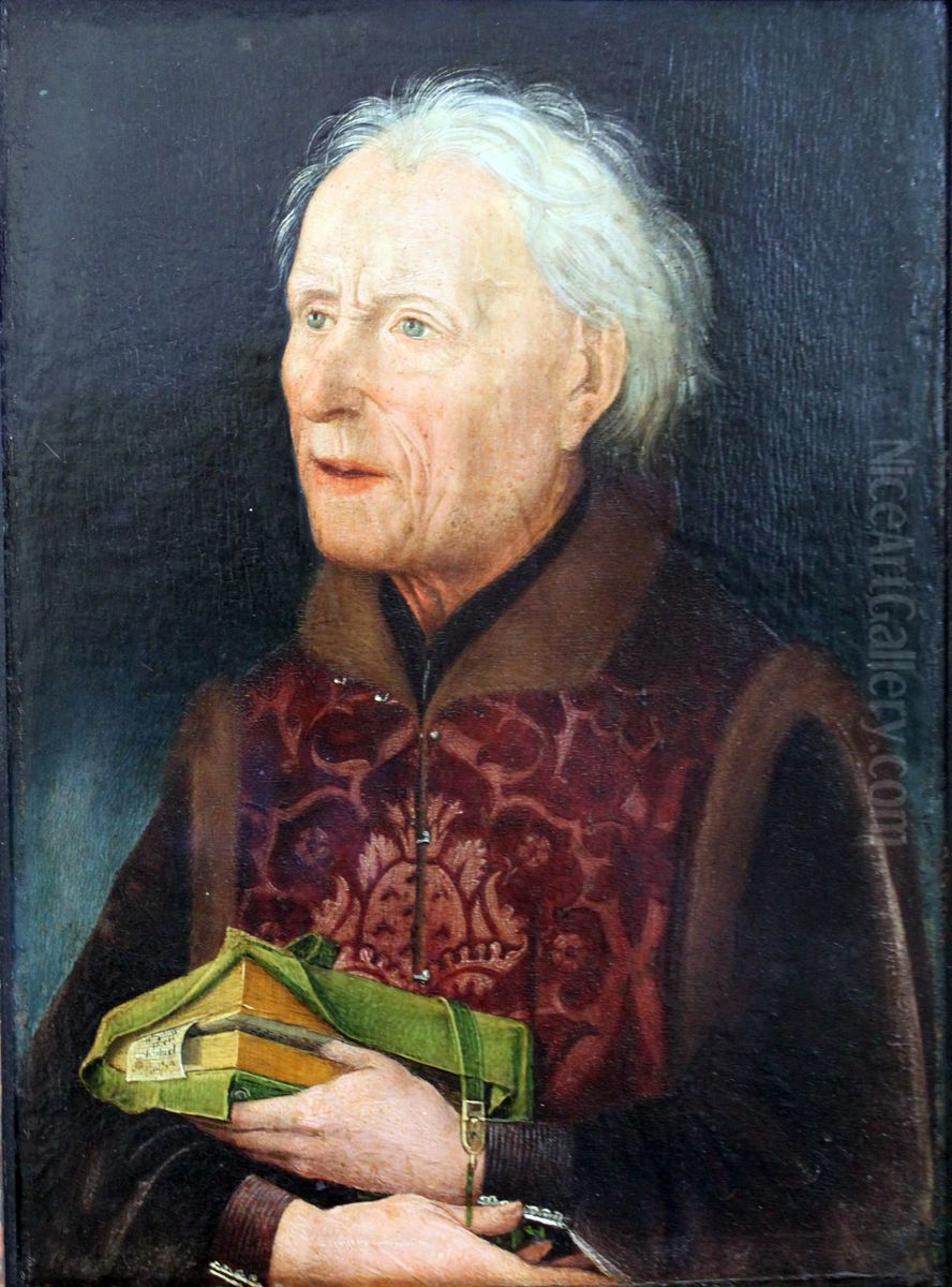 Portrait des Domherrn Georg Graf von Lowenstein Oil Painting by Hans Pleydenwurff