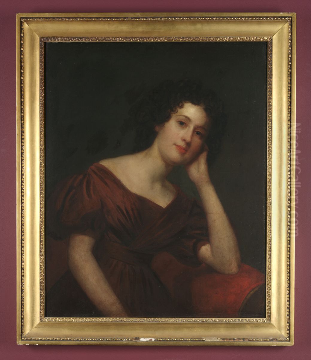 Almira Cornelia Penniman Barlow (1808-1864) Oil Painting by Francis Alexander