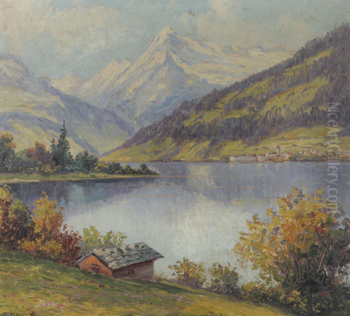 Zell am See Oil Painting by Alois Hernick
