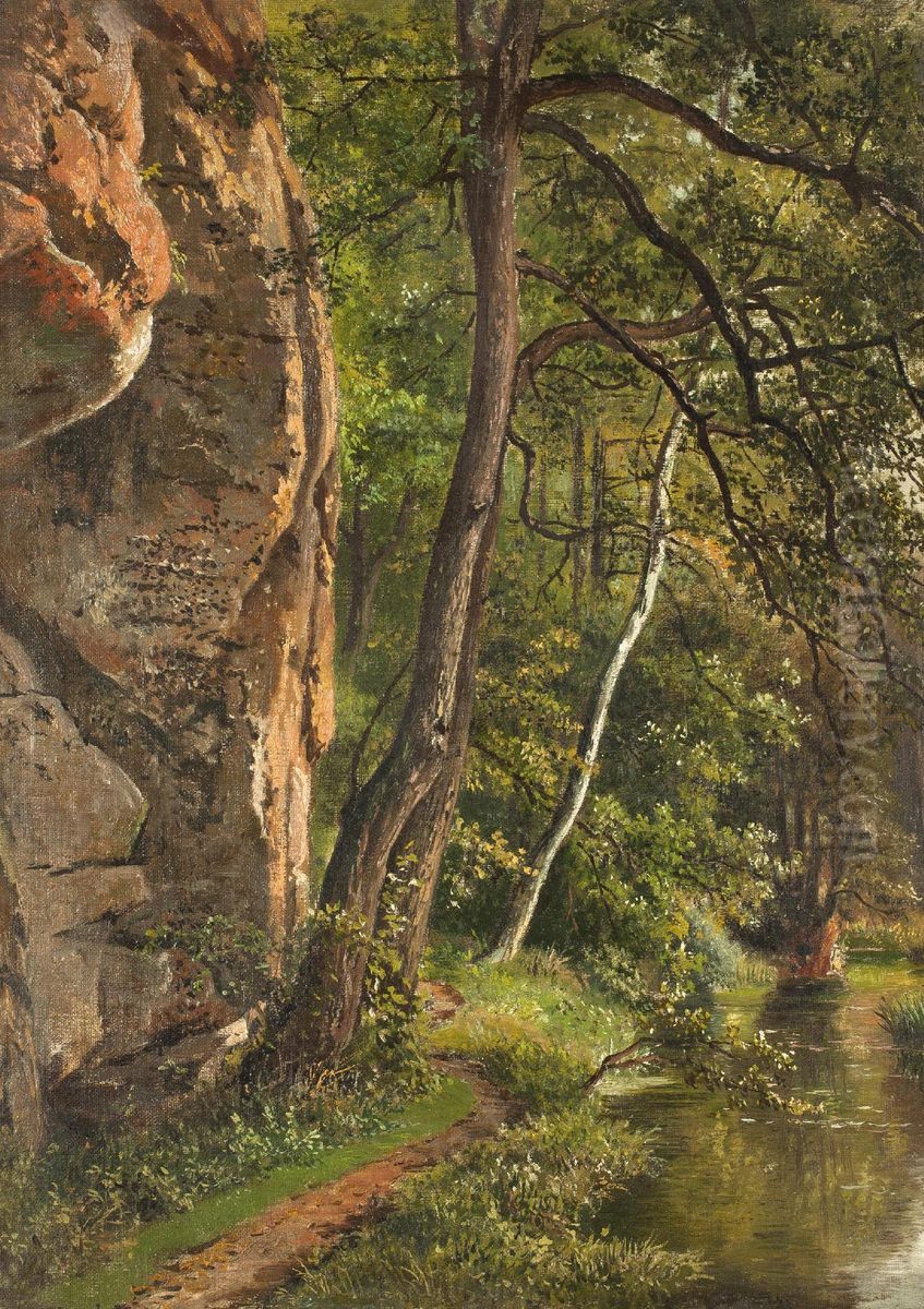 Forest Still Life Oil Painting by Alois Kirnig