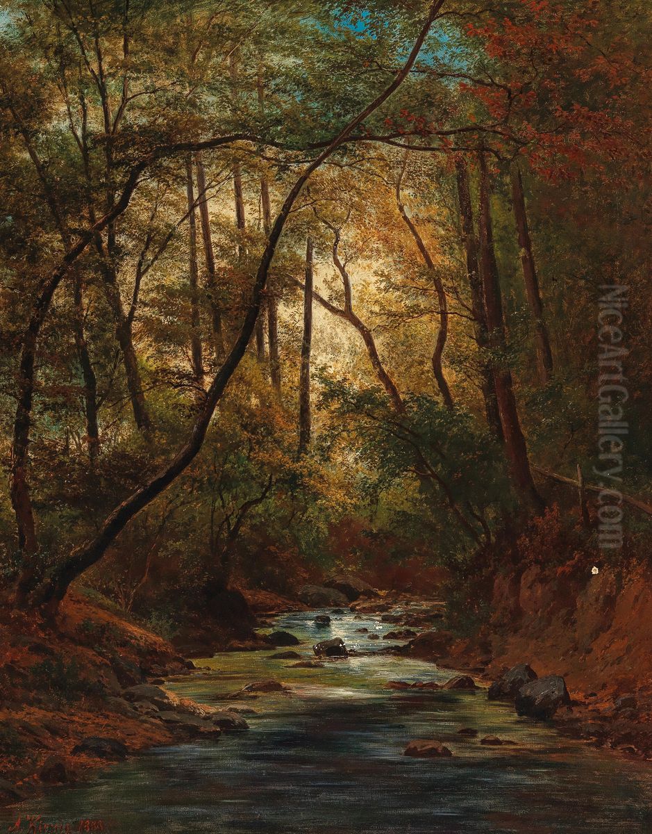 Partie aus Rothmans Oil Painting by Alois Kirnig