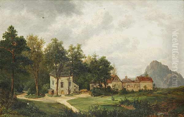 Landscape withBoren Oil Painting by Alois Kirnig