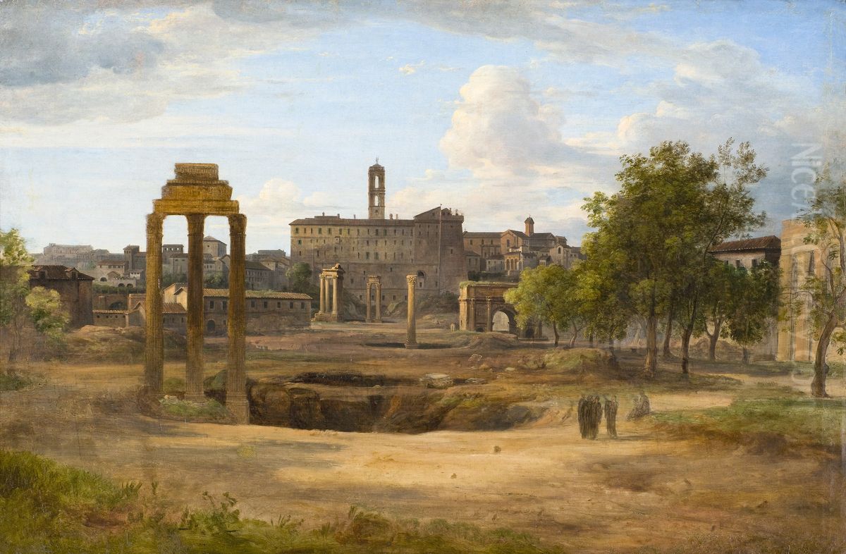 Ruins of the Forum, Rome Oil Painting by Nicolas-Didier Boguet