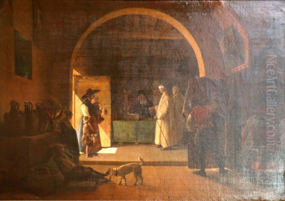 Nostradamus donannt des consultations Oil Painting by Francois Marius Granet