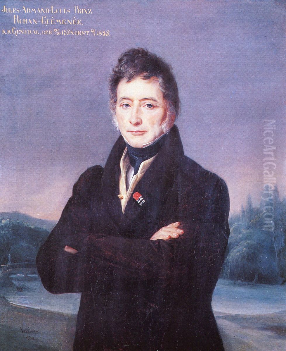 Jules Armand Louis de Rohan Oil Painting by Alexis Leon Louis Valbrun