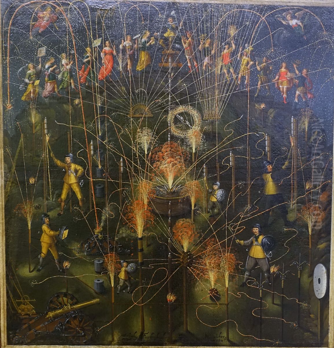 Probefeuerwerk von Johann Khonn Oil Painting by Joseph Furttenbach