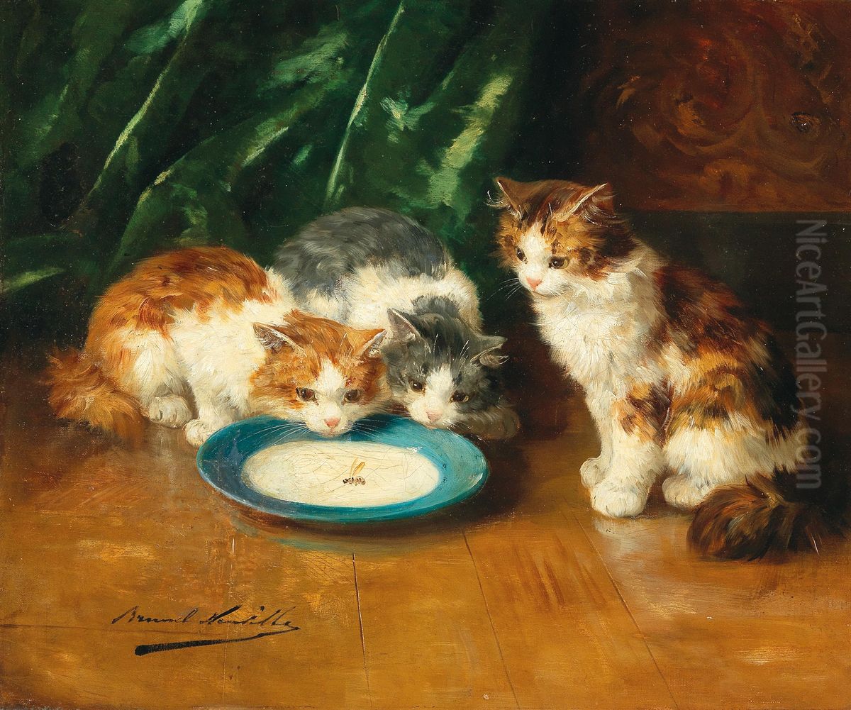 What's That Then? Oil Painting by Alfred-Arthur Brunel de Neuville