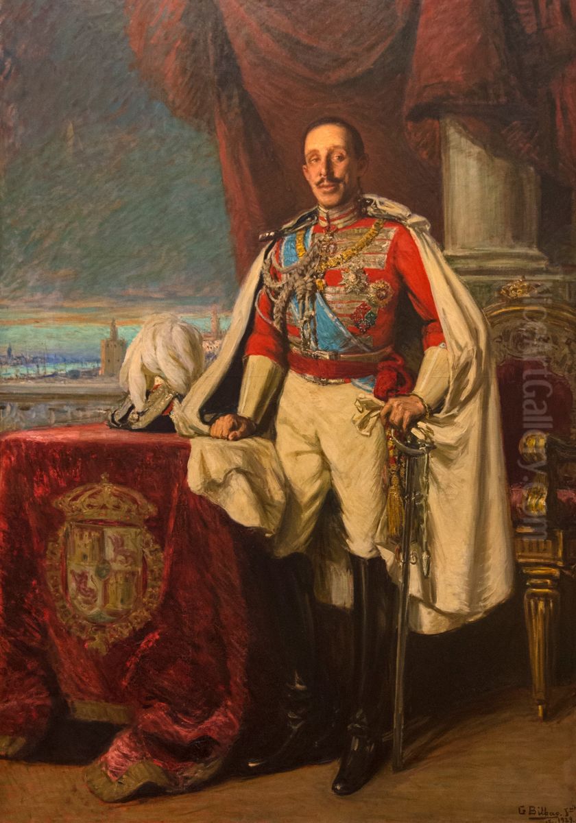 Alfonso XIII de Espana Oil Painting by Gonzalo Bilbao Martinez