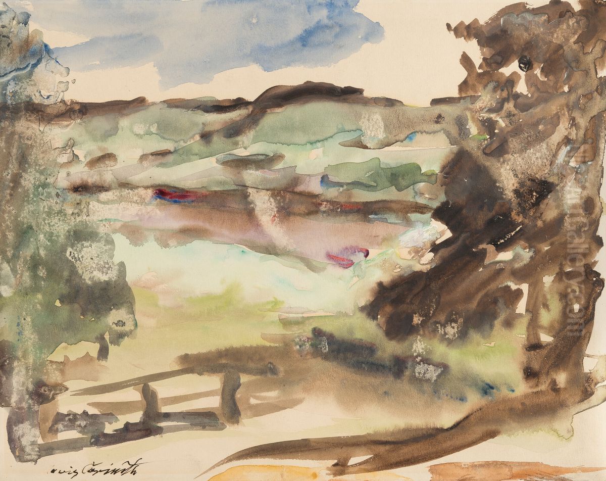 Walchensee Oil Painting by Lovis (Franz Heinrich Louis) Corinth