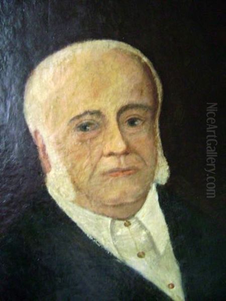 Alfred de La Hogue(1810-1886), portraitiste francais Oil Painting by Louis Serendat De Belzim