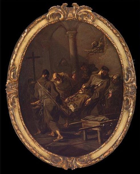 Burial of a Franciscan Friar Oil Painting by Alessandro Magnasco
