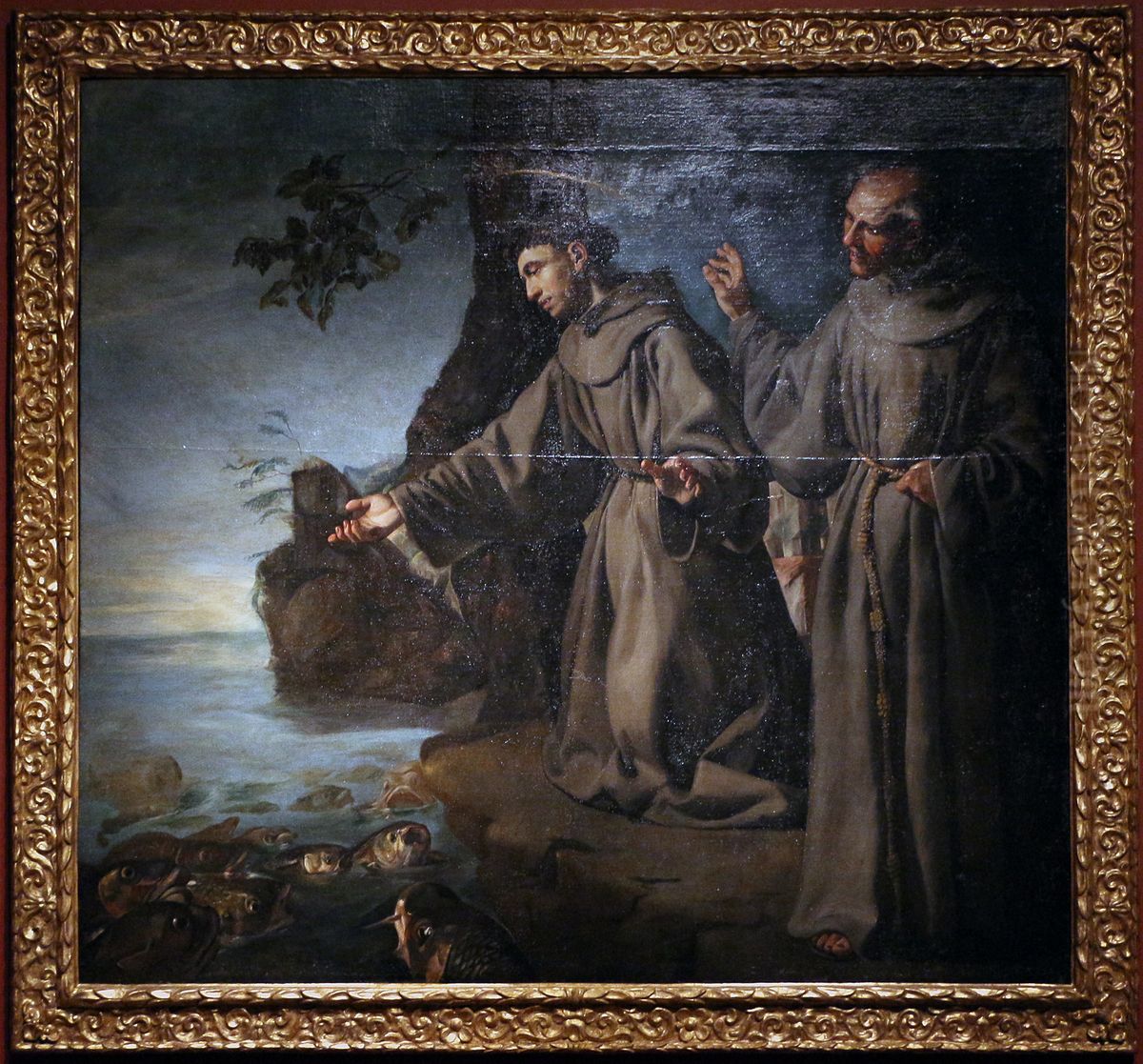 sant'antonio predica ai pesci Oil Painting by Alonso Cano