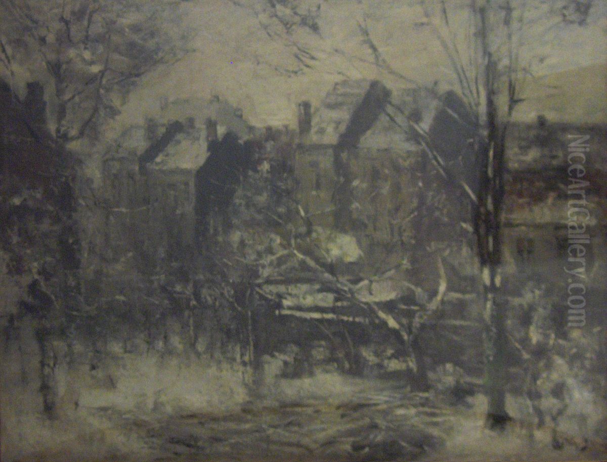 Snowstorm Oil Painting by Guillaume Vogels