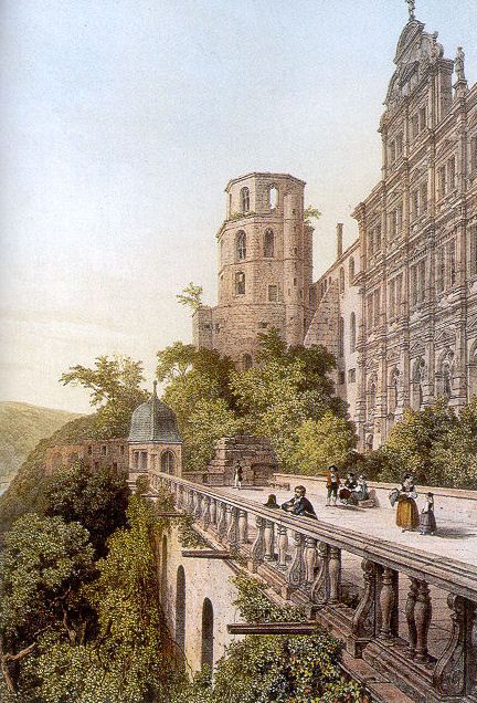 Altan Glockenturm Heidelberger Schloss Oil Painting by Isidore Laurent Deroy