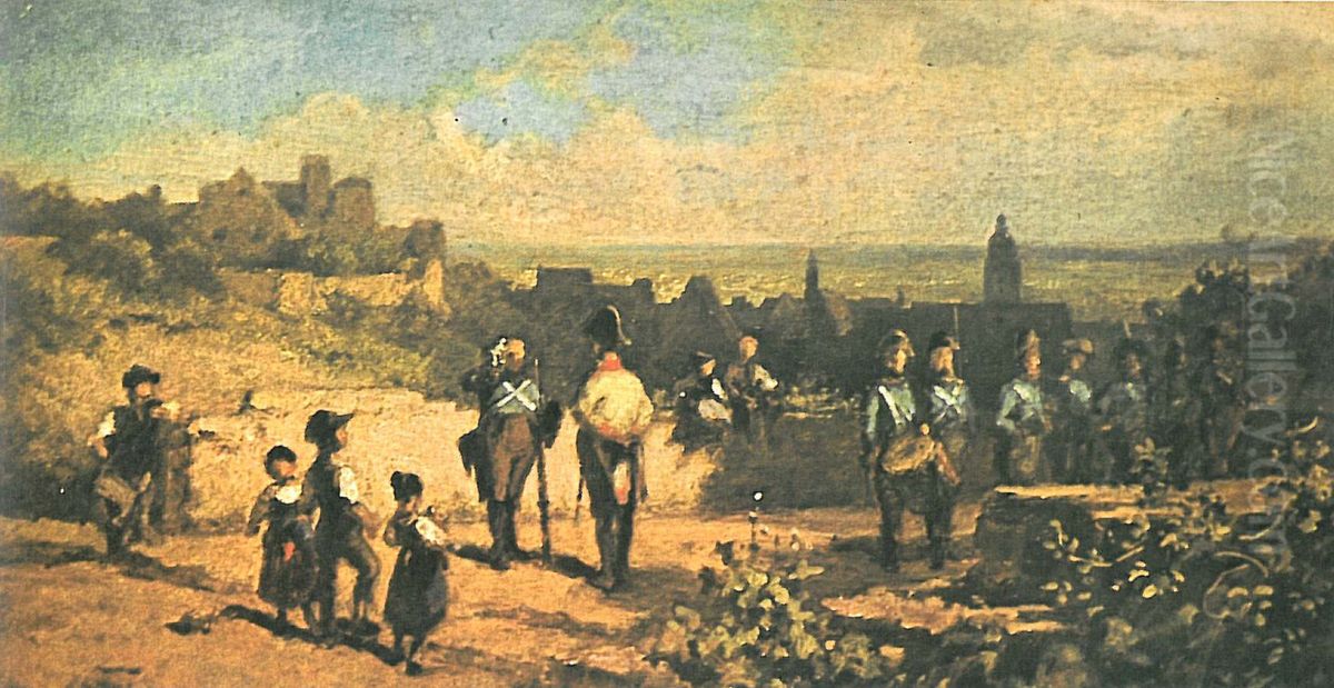 Alte Burgerwehr Oil Painting by Carl Spitzweg