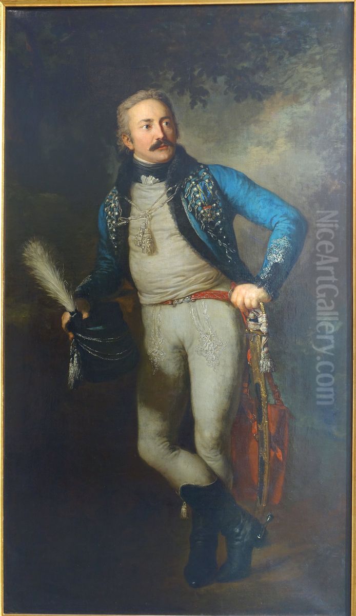 Portrat des Johann Adolf Freiherrn von Thielmann (1765-1824 Oil Painting by Anton Graff