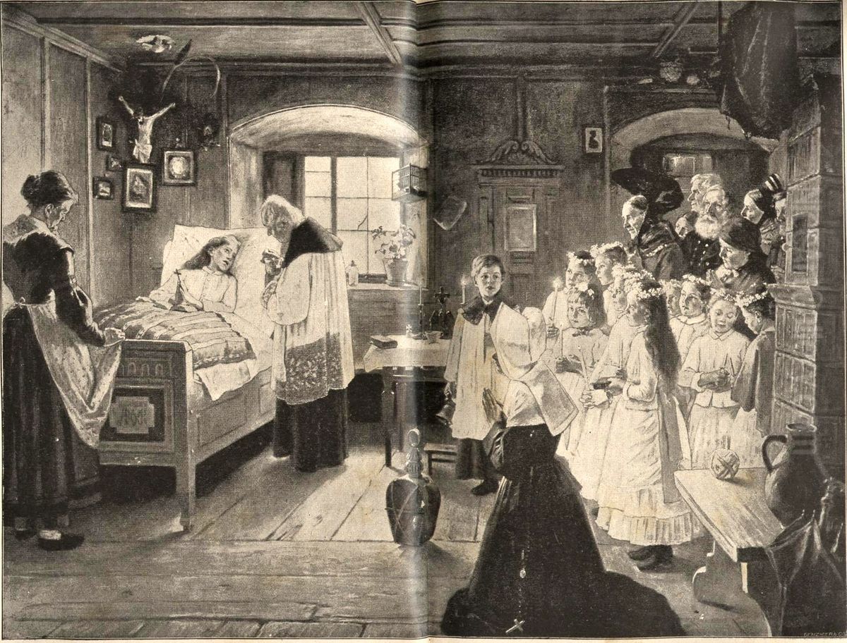 First Communion Oil Painting by Josef Altheimer