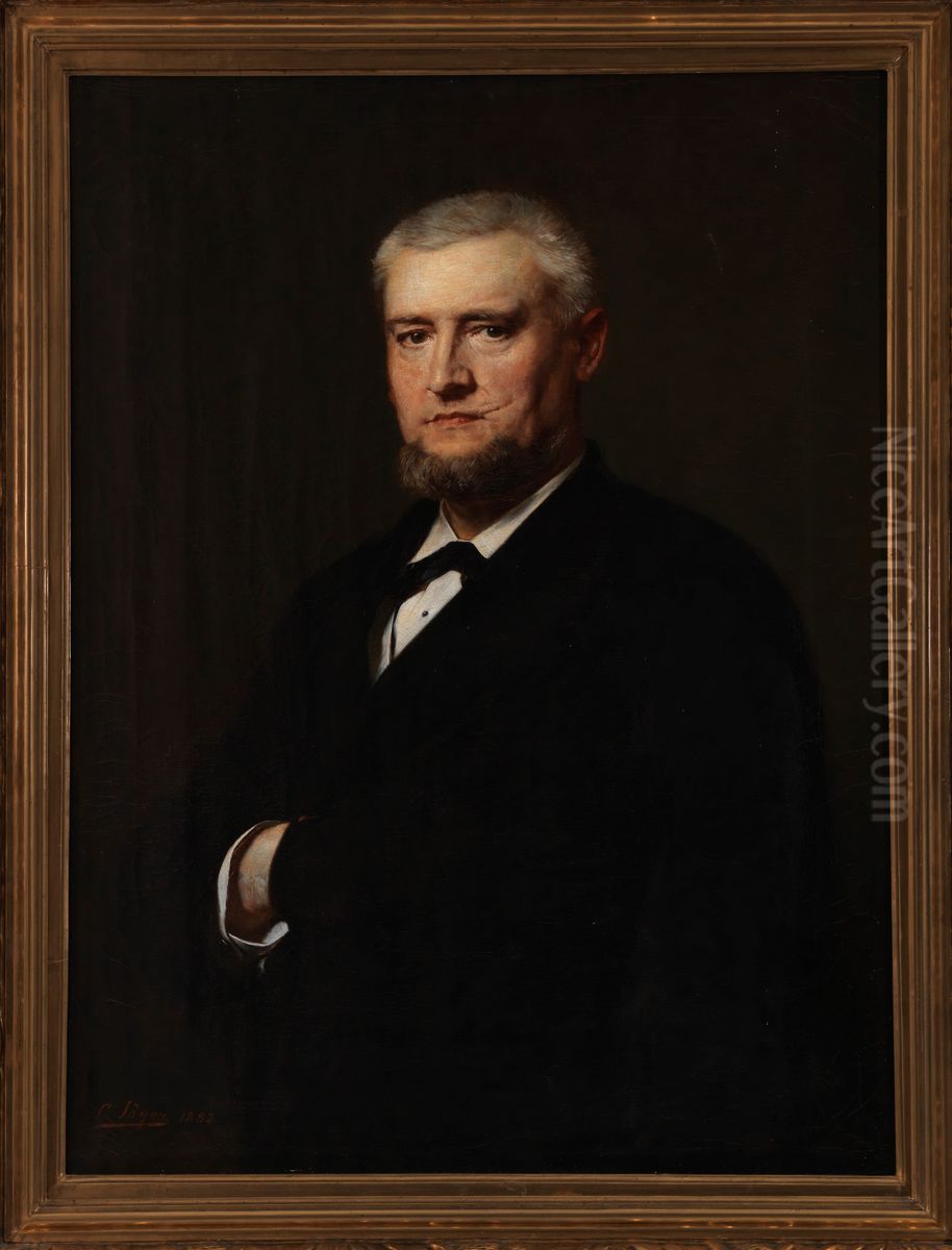 Portrat des Direktors Karl von Stegmann Oil Painting by Karl Jager