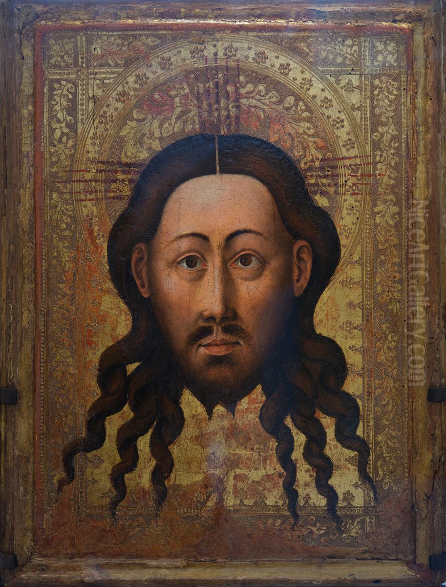 Vierge en buste (dite veronique de la Vierge) et Sainte Face Oil Painting by Juan Rexach