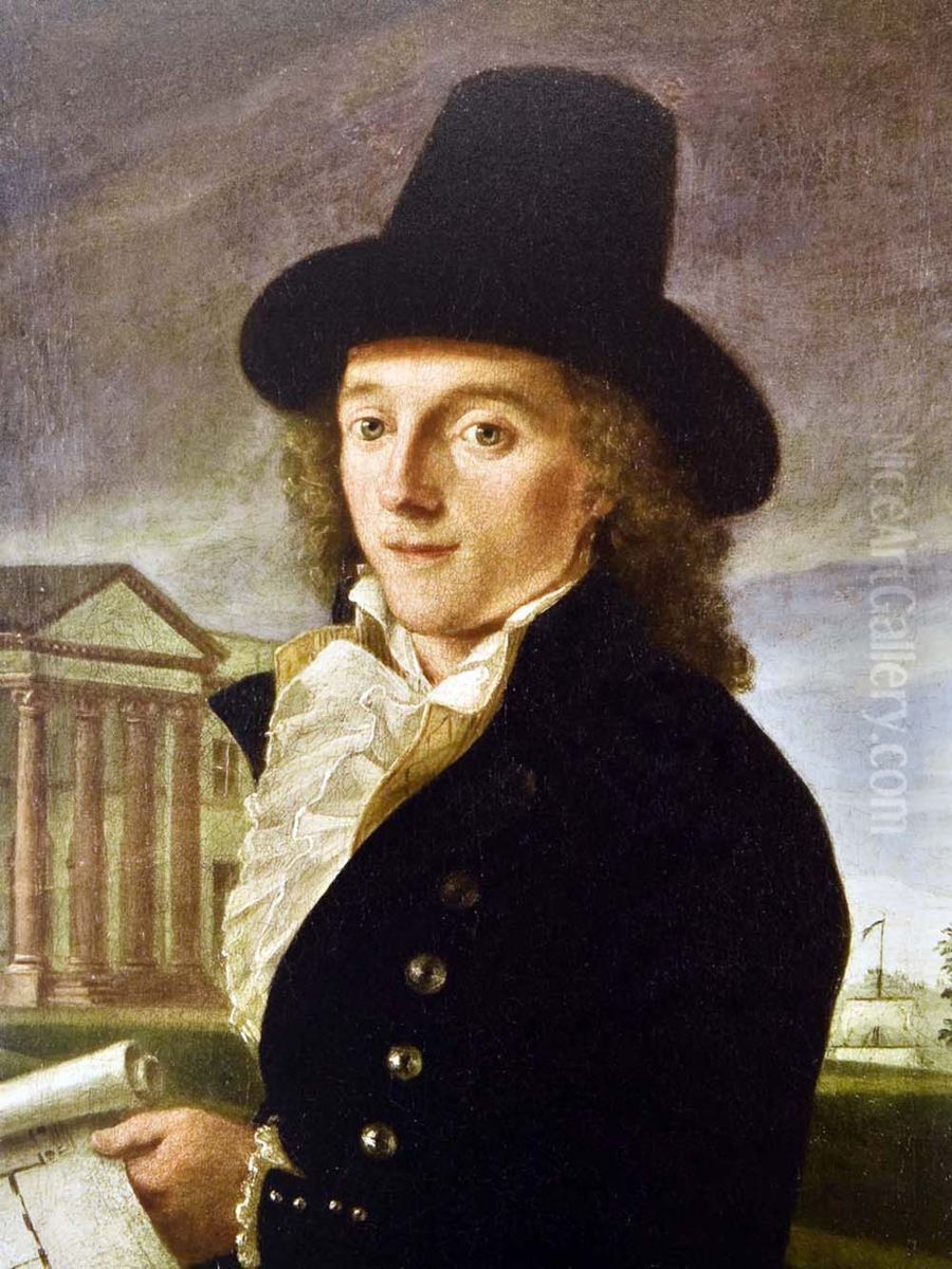 Axel Bundsen Oil Painting by Johan Ludwig Lund
