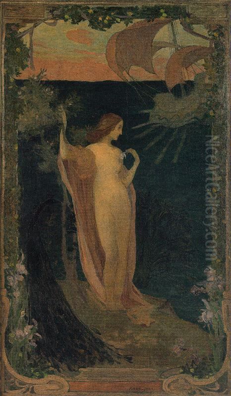 Venice Oil Painting by Edmond-Francois Aman-Jean