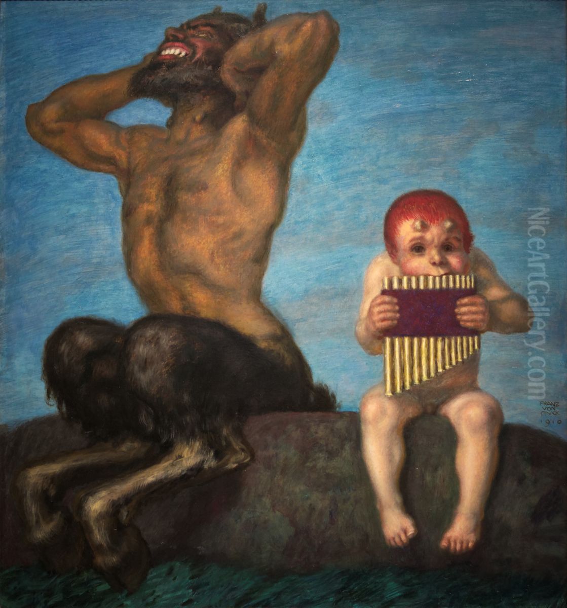 Dissonantie Oil Painting by Franz Stuck