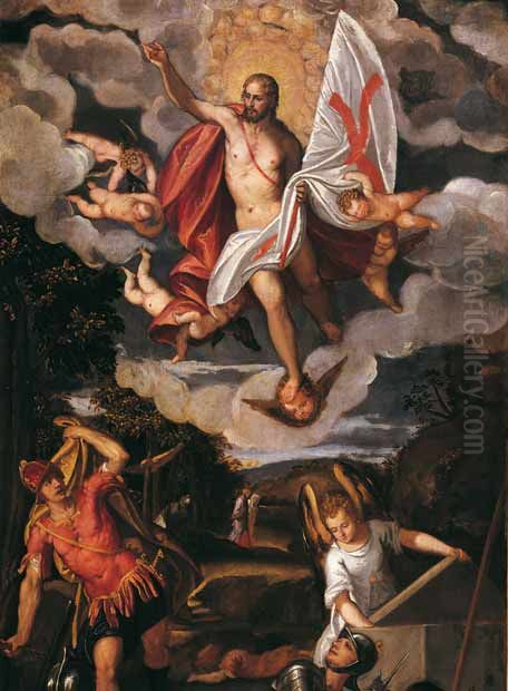 Resurreccion de Cristo Oil Painting by Luigi Benfatto