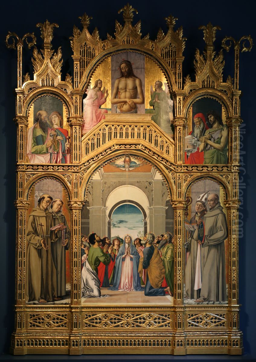 Pentecost Polyptych Oil Painting by Alvise Vivarini