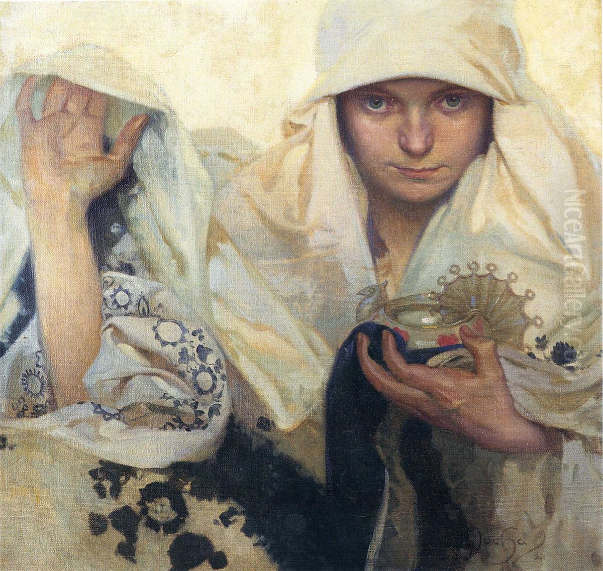 Fate Oil Painting by Alphonse Mucha