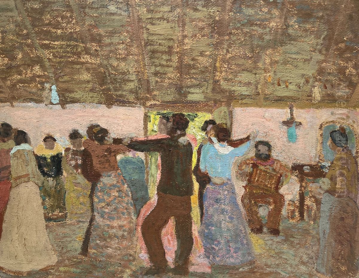 Fiesta en el rancho Oil Painting by Pedro Figari