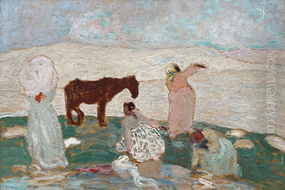 Lavanderas Oil Painting by Pedro Figari