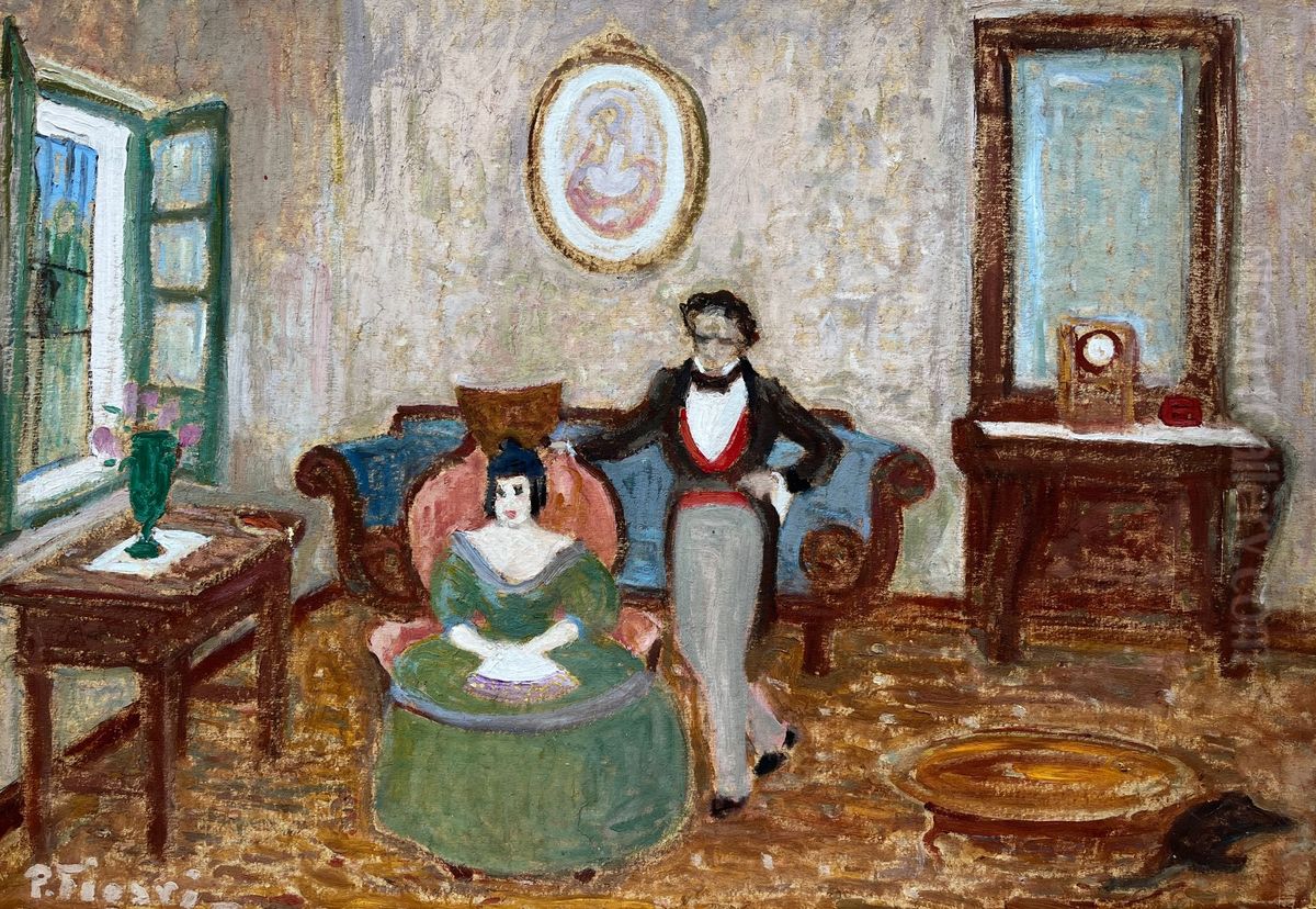 Indecision Oil Painting by Pedro Figari