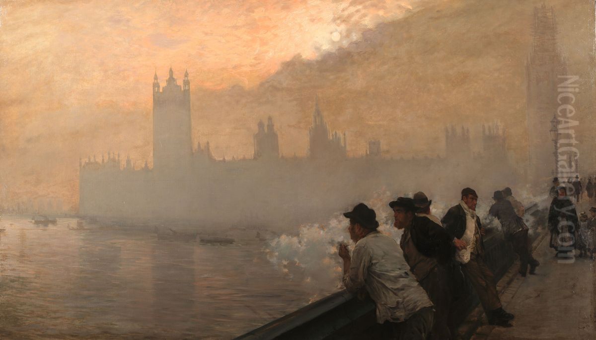 Westminster Oil Painting by Giuseppe de Nittis