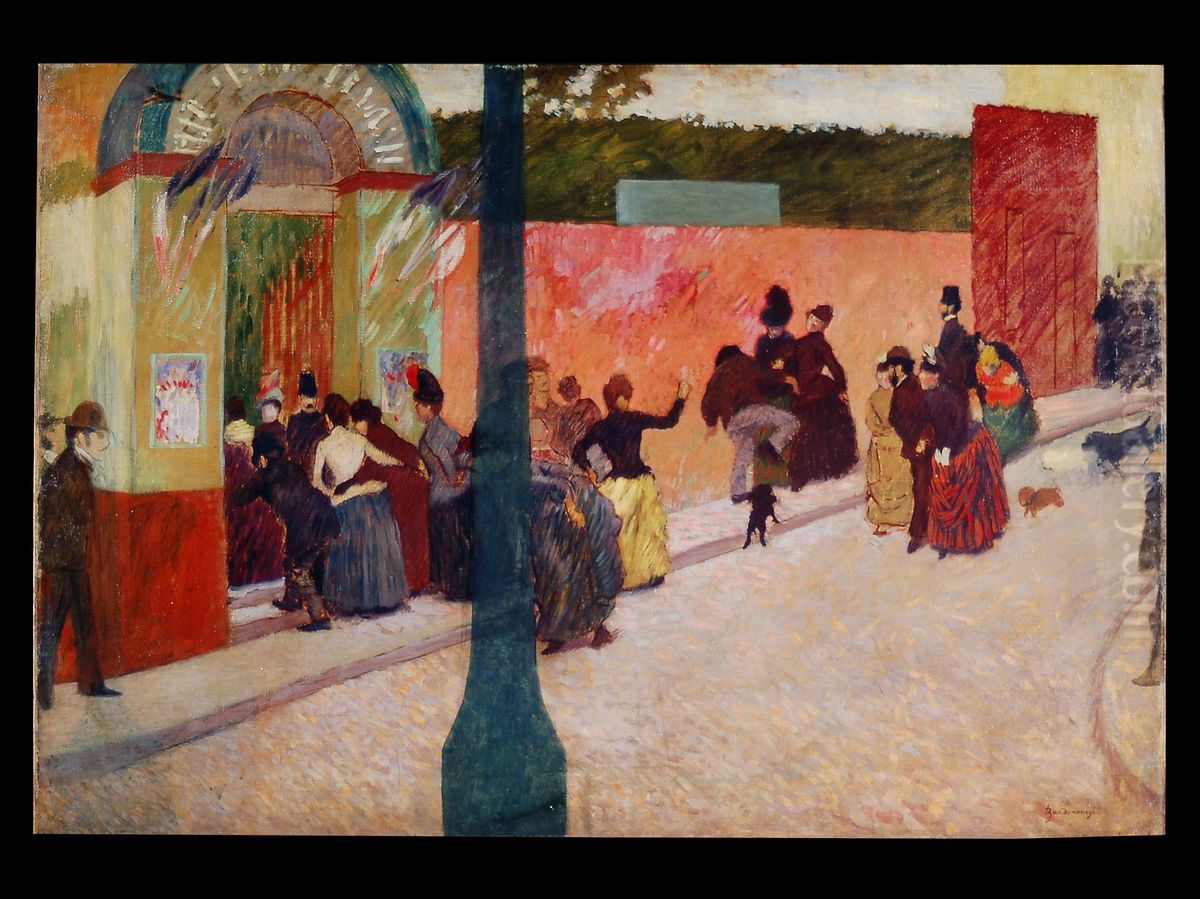 The Moulin de la Galette, Paris Oil Painting by Federico Zandomeneghi