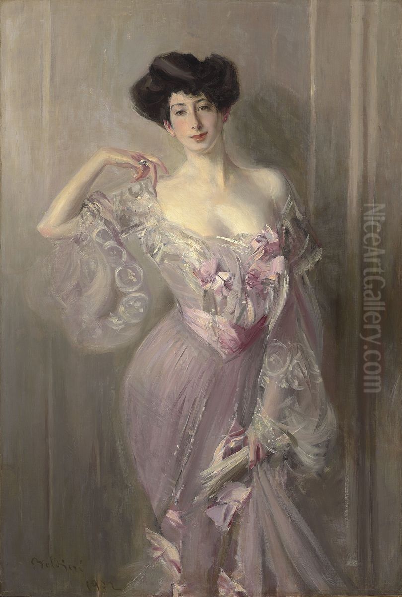 Portrait of Ms. Wertheimer Oil Painting by Giovanni Boldini