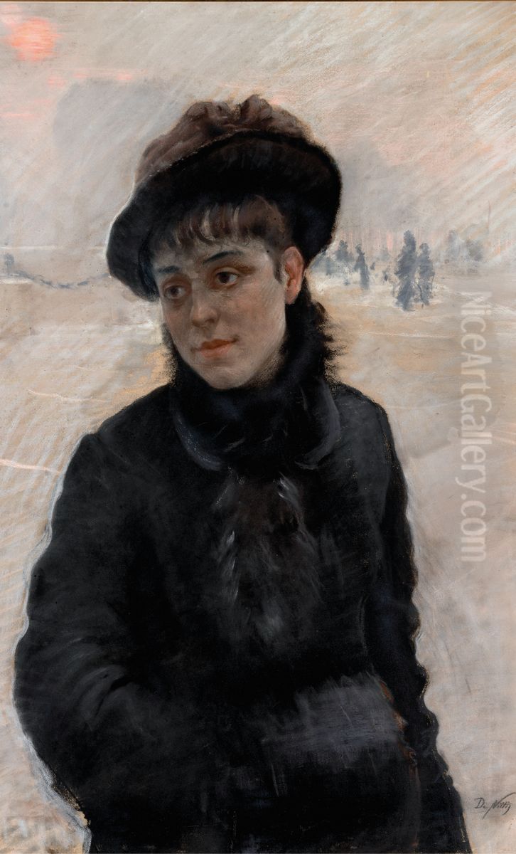 Mademoiselle Diogene Oil Painting by Giuseppe de Nittis