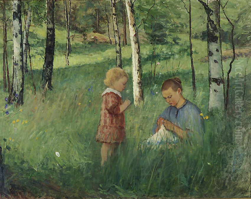 Small Chores Oil Painting by Ada Thilen