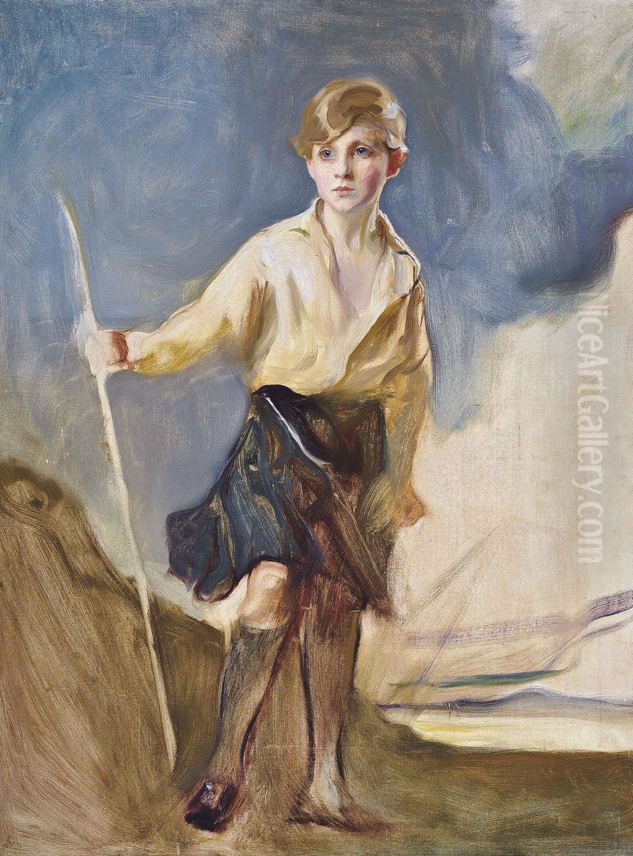 Study for portrait of the Hon. Andrew Elphinstone (1918-1975) Oil Painting by Philip de Laszlo