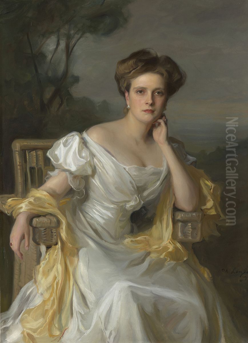Princess Andrew of Greece (1885-1969) Oil Painting by Philip de Laszlo